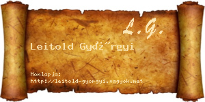 Leitold Györgyi névjegykártya